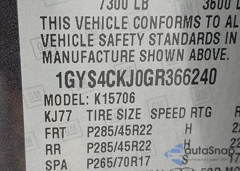 2016 Cadillac Escalade Premium Collection from USA, damaged, VIN 1GYS4CKJ0GR366240